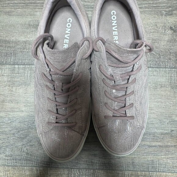 Converse One Star Platform Ox Mauve Suede Sneakers Women's Size 7.5 - Picture 2 of 7